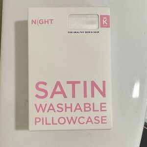Satin Washable Pillowcase - White